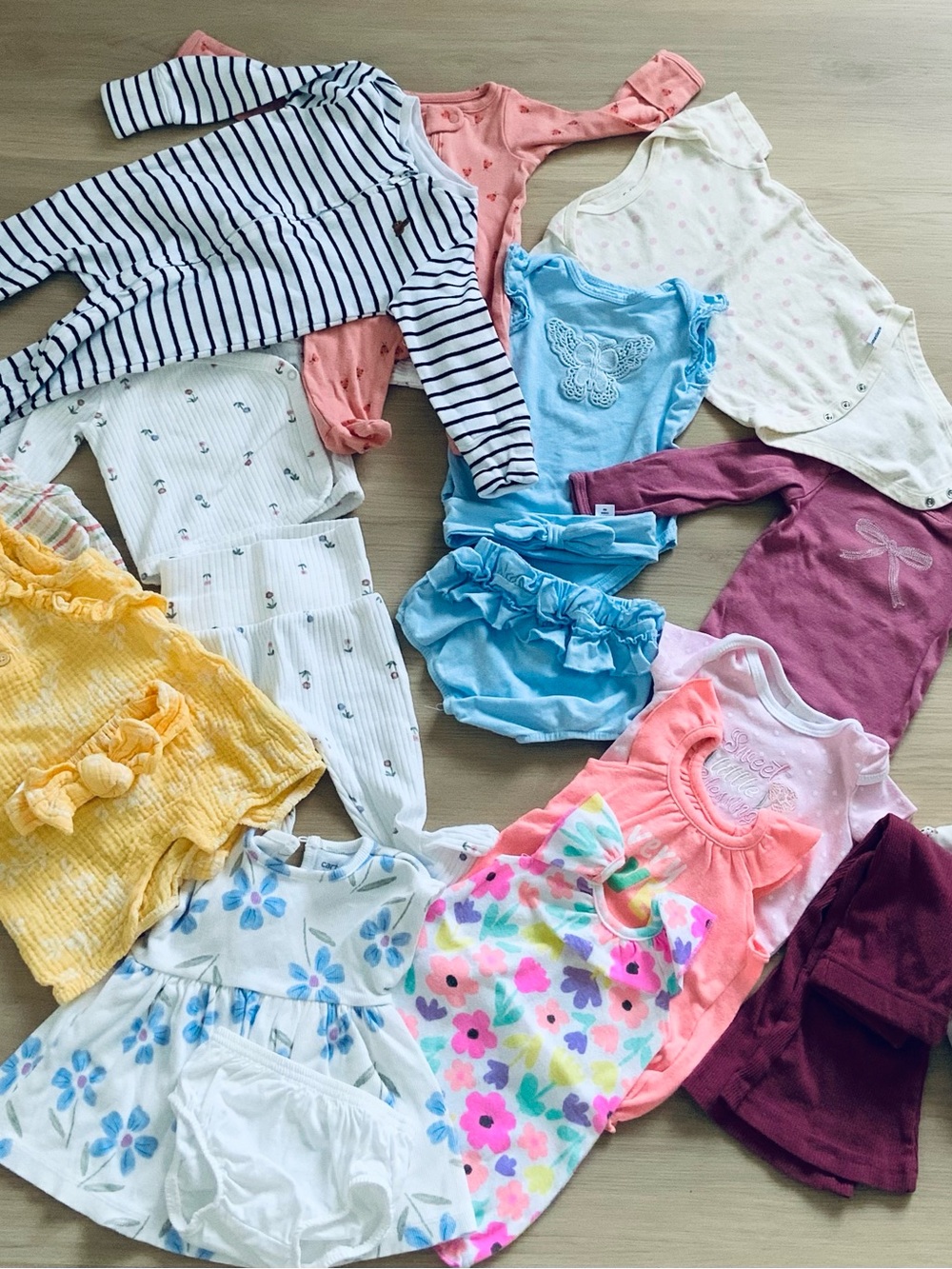 Bundle of baby girl clothes